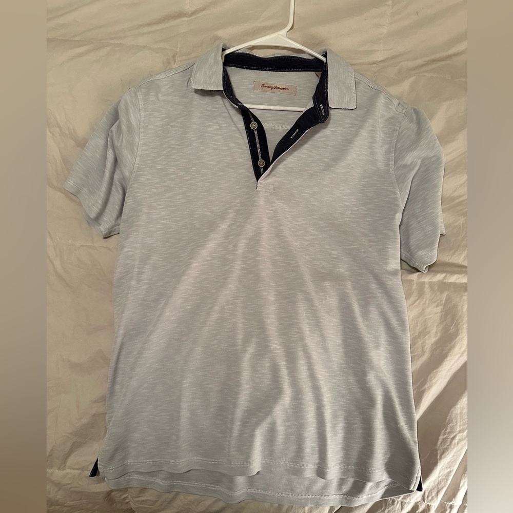 Tammy Bahama off white button up short sleeve shirt